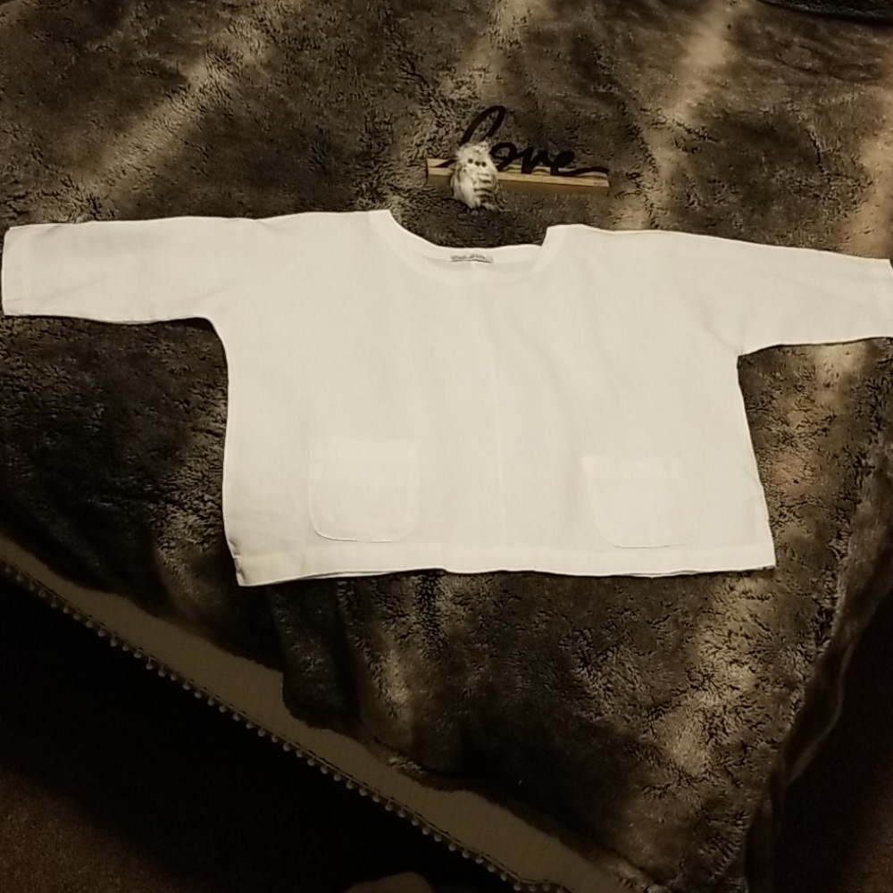 Cut loose cream Crop top One size